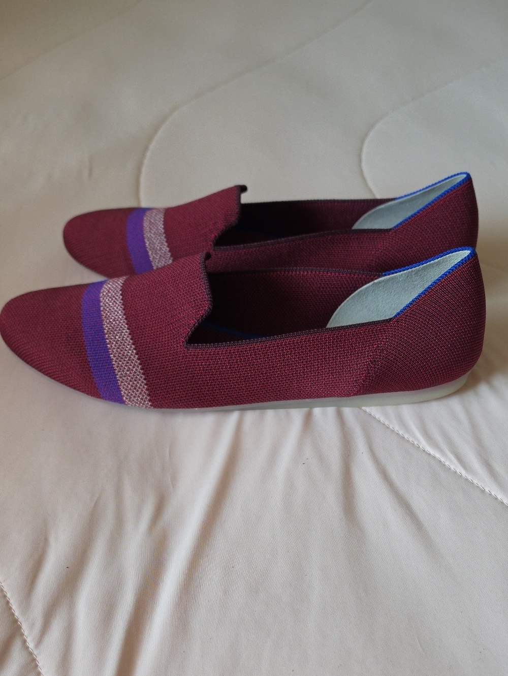 Rothy's Women's Maroon Slip-On Loafers Style 003-127, Size 11.5